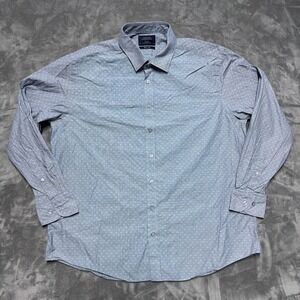 Charles Tyrwhitt Shirt Mens XXL Blue Weekend Classic Fit Cotton Patterned